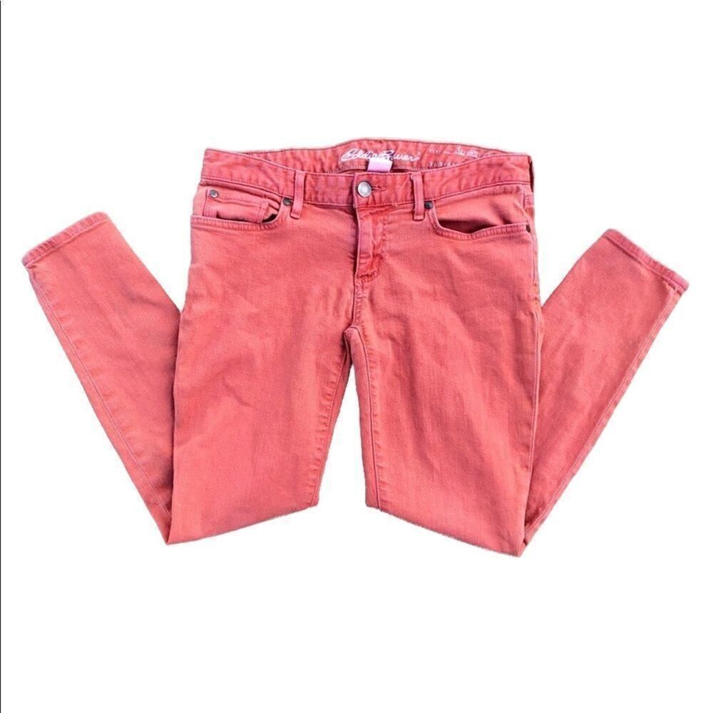 EDDIE BAUER Orange Slightly Curvy Skinny Fit Jeans Size P6